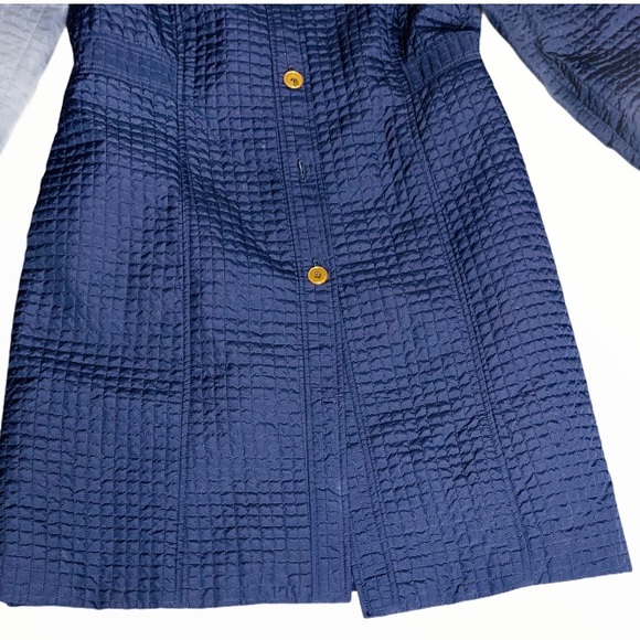 Tara Ryan Navy Blue Button-Down Coat - Picture 4 of 9